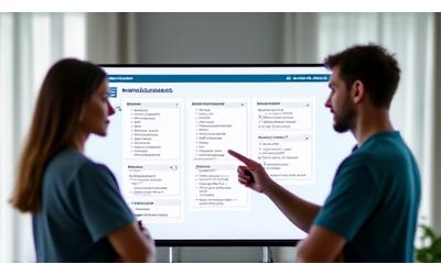 Nutricionista ili trener objašnjava personalizovani plan klijentu na monitoru računara.