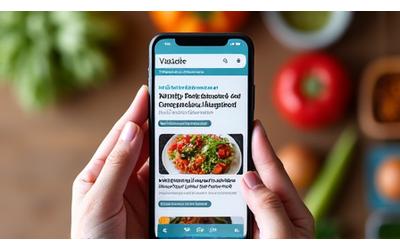 Osoba pregleda Vitalište mobilnu aplikaciju koja prikazuje recepte i savete.