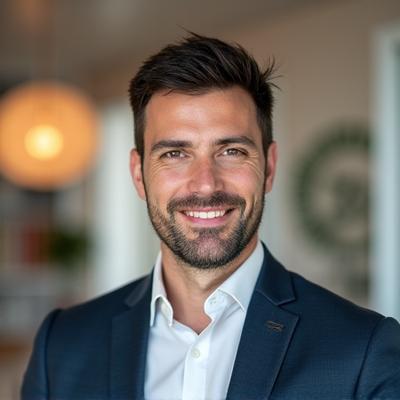 Portret Marka Jovanovića, sertifikovanog coacha za navike, u opuštenoj, profesionalnoj atmosferi